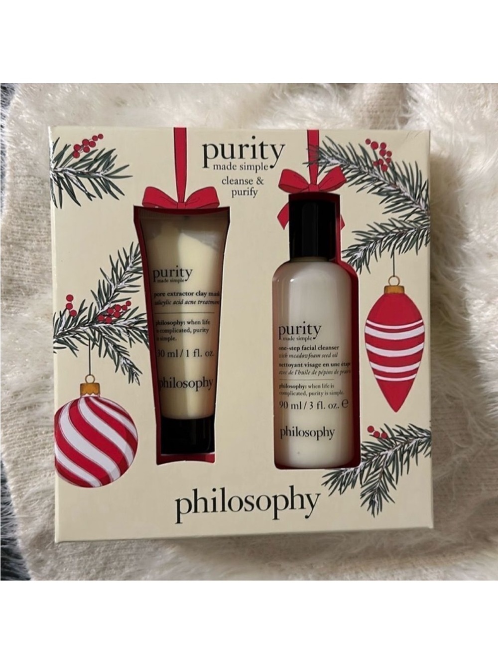 philosophy purity made simple cleanse & purify clay mask & facial cleanser